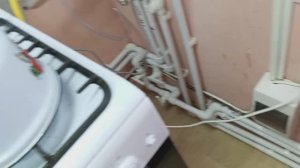 Провёл воду от газового котла в сан узел .