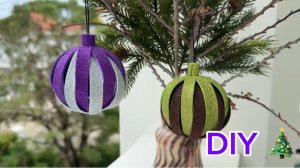 Декор на новогоднюю елку 🎄 из фоамирана 💚💜