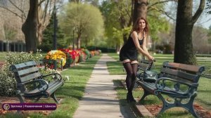 Голая девушка разделась в парке +18