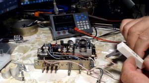 Океан 205. Заменил элекролиты и МБМ в УНЧ. Проверяю работу УНЧ.