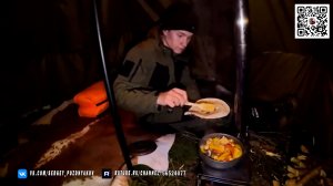 Одиночное зимнее приключение. Теплая палатка в снежном плену