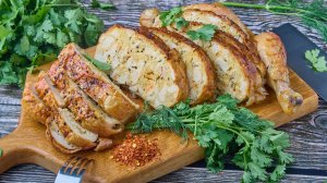 Курица фаршированная креветками, по рецепту шеф-повара с двумя мишленовскими звездами.