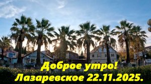 Доброе утро! Лазаревское 22.11.2025.