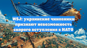 WSJ: украинские чиновники признают невозможность скорого вступления в НАТО