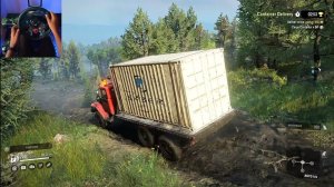 SnowRunner PS4 ｜ Container Delivery ｜ Logitech G29 Gameplay