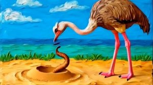 Страус и червяк 🪱