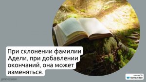 Фамилия Адели: всё о происхождении, значении и склонении