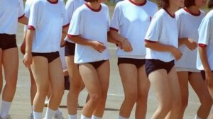 Healthy girls in gym uniforms 1