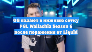 OG падают в нижнюю сетку PGL Wallachia Season 6 после поражения от Liquid