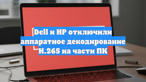 Dell и HP отключили аппаратное декодирование H.265 на части ПК