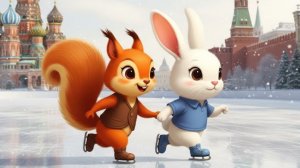 Любим мы кататься на коньках! Песня для детей.