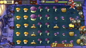 Зомби против растений. Ночь. 7 уровень