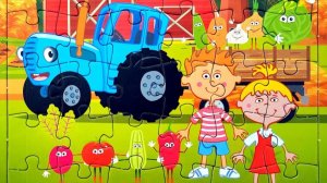 Пазл 🧩 Синий трактор | Видео для детей | Мультики с игрушками