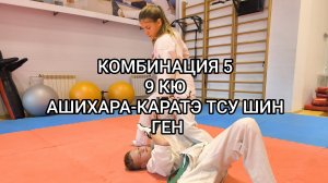 Комбинация 5, 9 кю Ашихара-каратэ