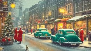 Классические Рождественские песни 40-х, 50-Х, 60-х годов, Уютная кофейня 1950-Х годов на Рождество