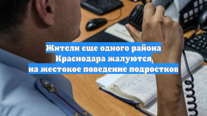 Жители еще одного района Краснодара жалуются на жестокое поведение подростков