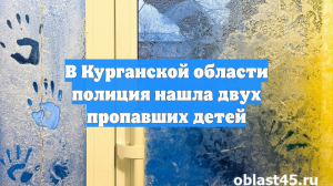 В Курганской области полиция нашла двух пропавших детей