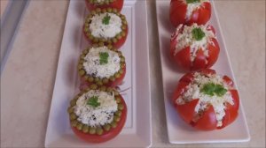 Идеальные закуски Фаршированные помидоры и салат ШИК в помидорах БЫСТРО ВКУСНО и КРАСИВО