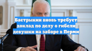Бастрыкин вновь требует доклад по делу о гибели девушки на заборе в Перми
