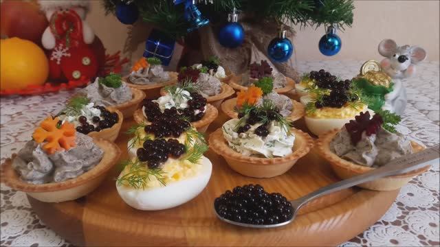 Чёрная ИКРА за КОПЕЙКИ из 2-х ингредиентов.Быстрые Закуски в тарталетках на Новый Год