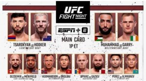 UFC Qatar. Прогнозы на бои. 22.11.25. Царукян Хукер. Белал Гэрри и другие