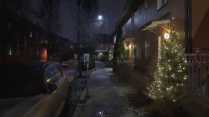 Первый снегопад, прогулка в темноте • В Финляндии приближается зима