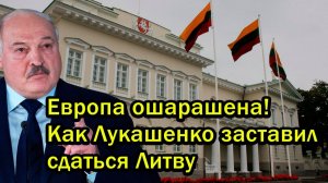 Европа ошарашена! Как Лукашенко заставил сдаться Литву