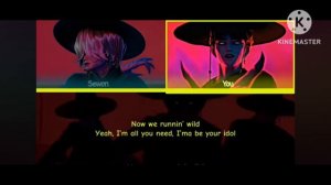 пою песню I'ma be your idol,но не одииин :)