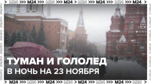 Туман и гололедица ожидаются в Москве в ночь на 23 ноября