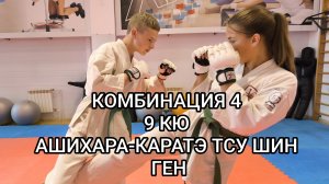 Комбинация 4, 9 кю Ашихара-каратэ