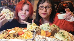 Мукбанг | Манты,Плов,Казан-Кебаб,салат Оливье | Обжор Асмр