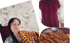 23-11-2025.Мои ещё два процесса.Классный плед который хочется быстрее связать 🧶🧶🧶.