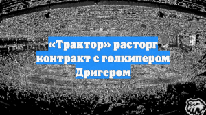 «Трактор» расторг контракт с голкипером Дригером