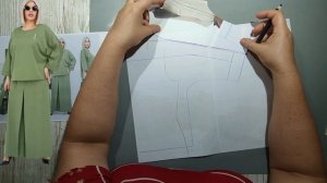 Моделирование. Блуза и широкие брюки с юбкой. Выкройка № 1872.