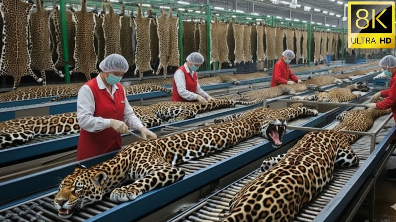 Внутри леопардовой фабрики от дикой шкуры до роскошной куртки