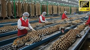 Внутри леопардовой фабрики от дикой шкуры до роскошной куртки