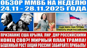 Гигантский обзор рынка / Сша признают Крым, Лнр, Днр/ Конец Сво? Бешеный рост рынка акций Рф!