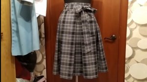 Юбка со встречными складками. Как сшить.