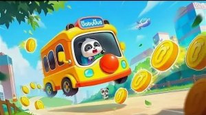 Школьный автобус малышки панды игра мультик для детей Развевающий Обучающий