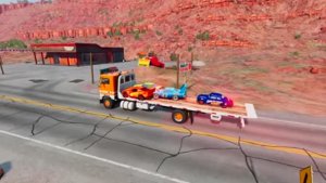 МУЛЬТИКИ ПРО МАШИНКИ. ПЕРЕВОЗКА МАШИНОК МАКВИН НА ГРУЗОВИКЕ.