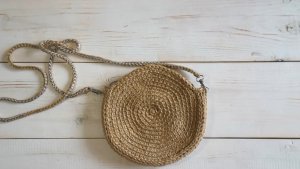 Круглая сумка из джута (крючком)