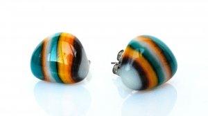 Серьги гвоздики пусеты яркие