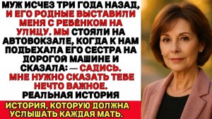 Муж пропал, и спустя годы его сестра подъехала на дорогой машине и просто сказала— Садись!