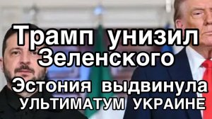 Зеленский поставил Трампа на шпагат. Эстония выдвинула УЛЬТИМАТУМ Украине. Германия дранк нах остен