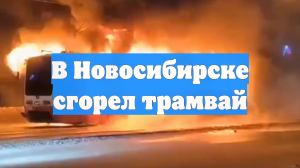 В Новосибирске сгорел трамвай