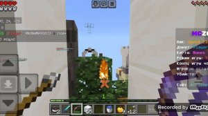 играю в майнкрафт на сервере Скай варс часть вторая