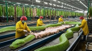 Фабрика змеиной кожи посмотрите, как змеиная кожа становится индустрией гаджетов на миллион долларов