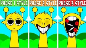 Sprunki Phase 1 VS Phase 2 Style VS Phase 3 Style Daylight Версия