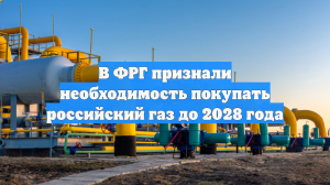 В ФРГ признали необходимость покупать российский газ до 2028 года