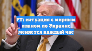 FT: ситуация с мирным планом по Украине меняется каждый час